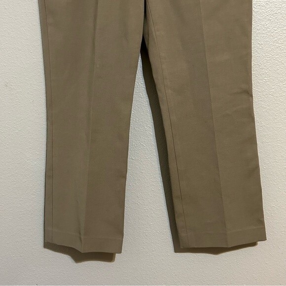 Theory Khaki Green Double Stretch cropped trouser pants women’s size XS 2 - Picture 6 of 14